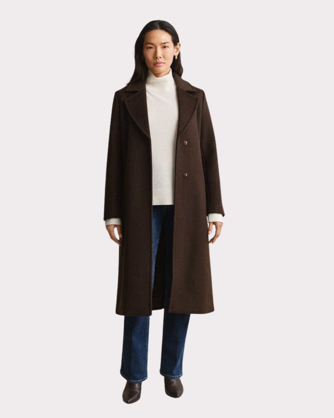 Belted Wool Blend Coat