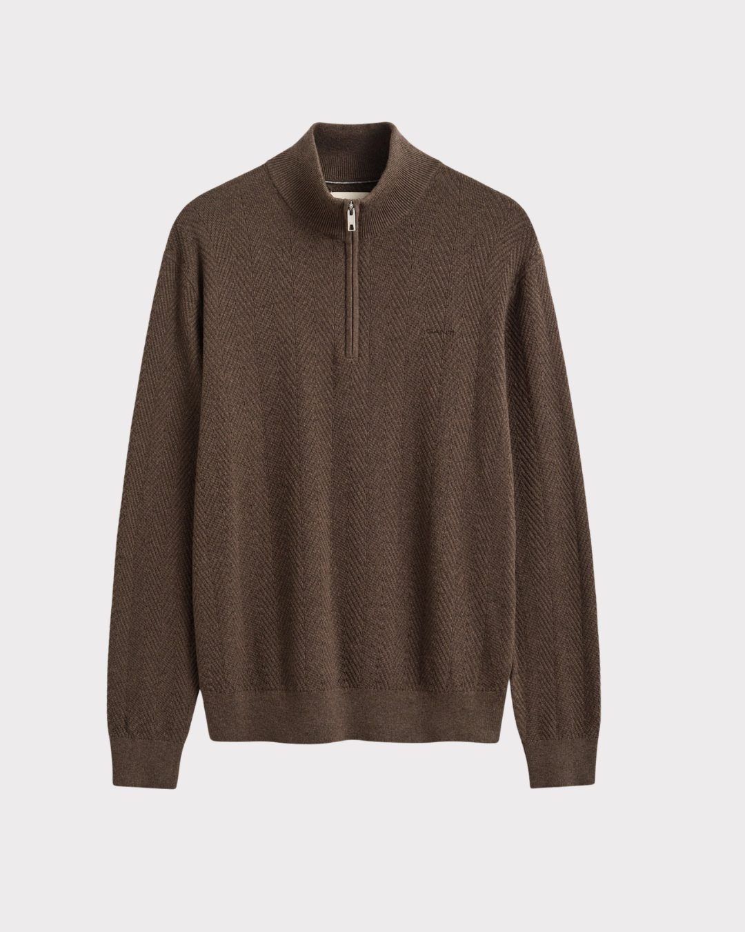 Herringbone Texture Half Zip