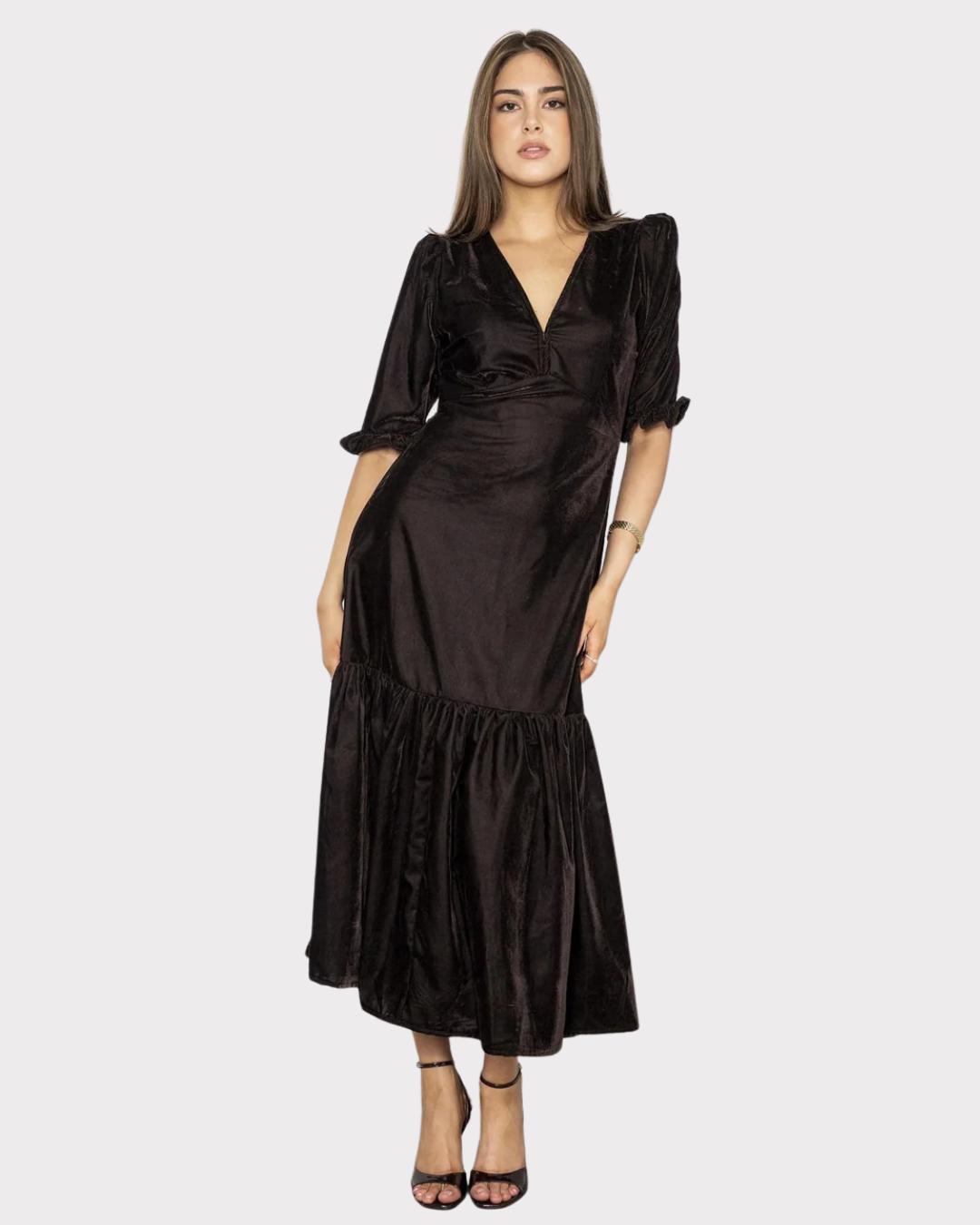 Ophelia Dress Velvet Toffee