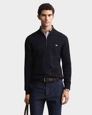 Cotton Cable Half-Zip