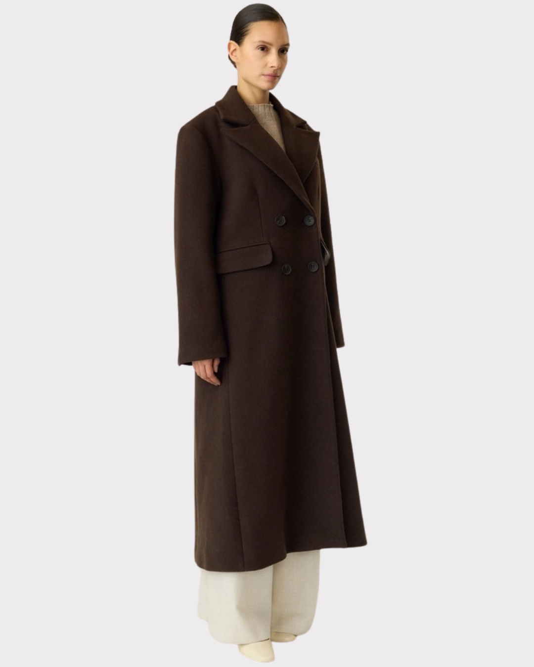Yasroyla Ls Wool Blend Long Coat S. Noos