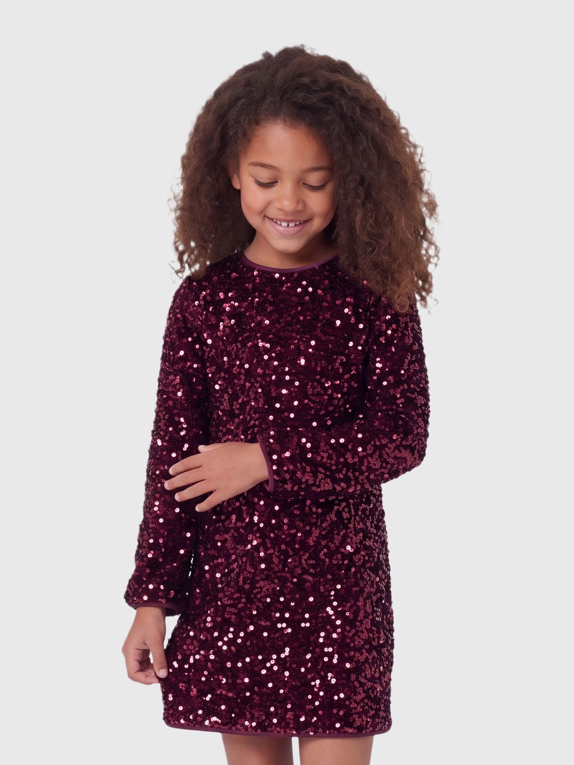 Kogconfidence Ls Seq Flrd Dress Jrs Grl
