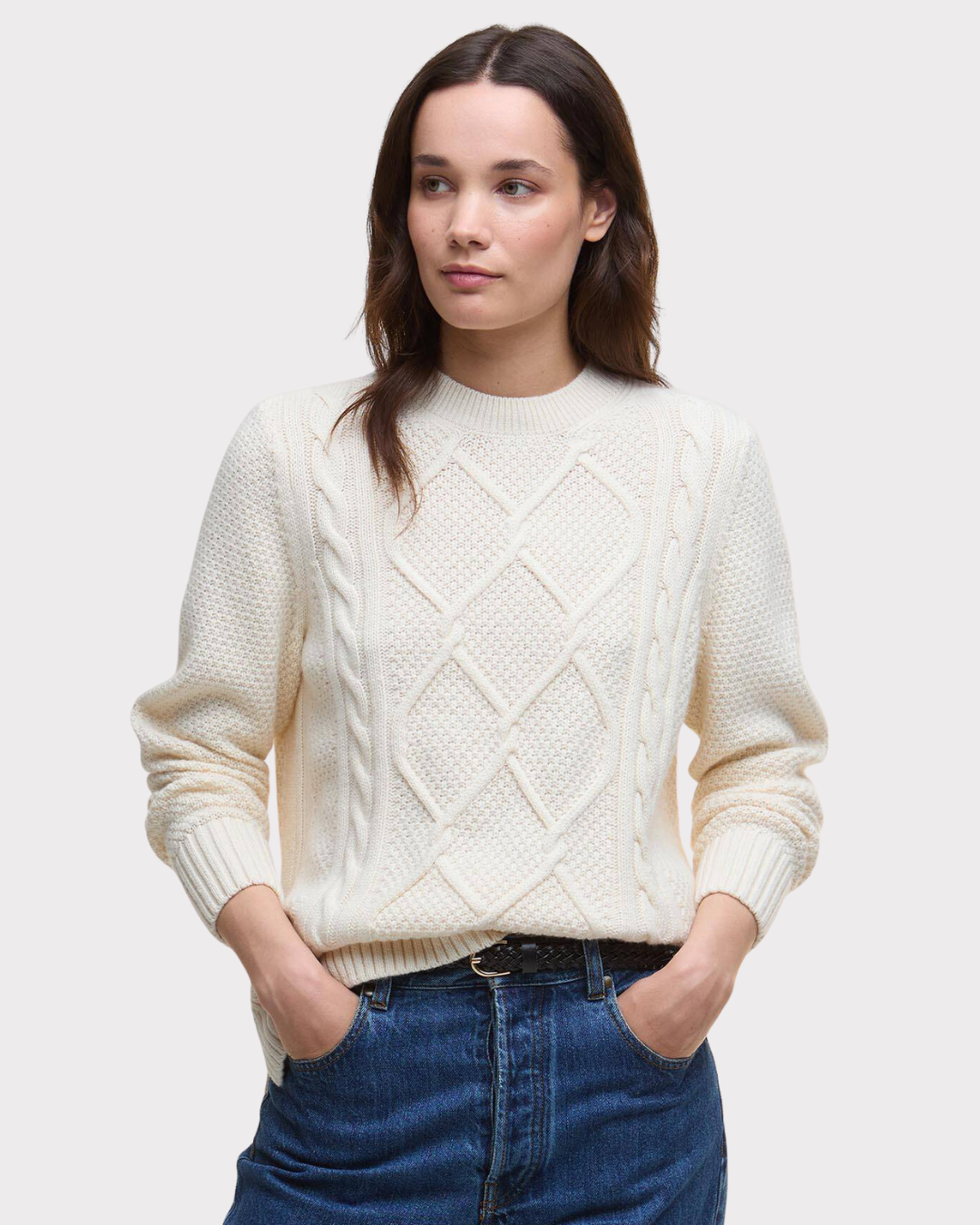 burne crew knitted jump-Genser-Barbour-Aandahls