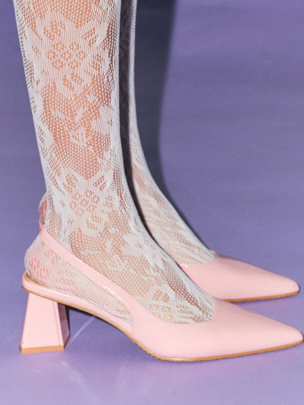 Maralyn Slingback Patent-Sko-Bianco-Aandahls