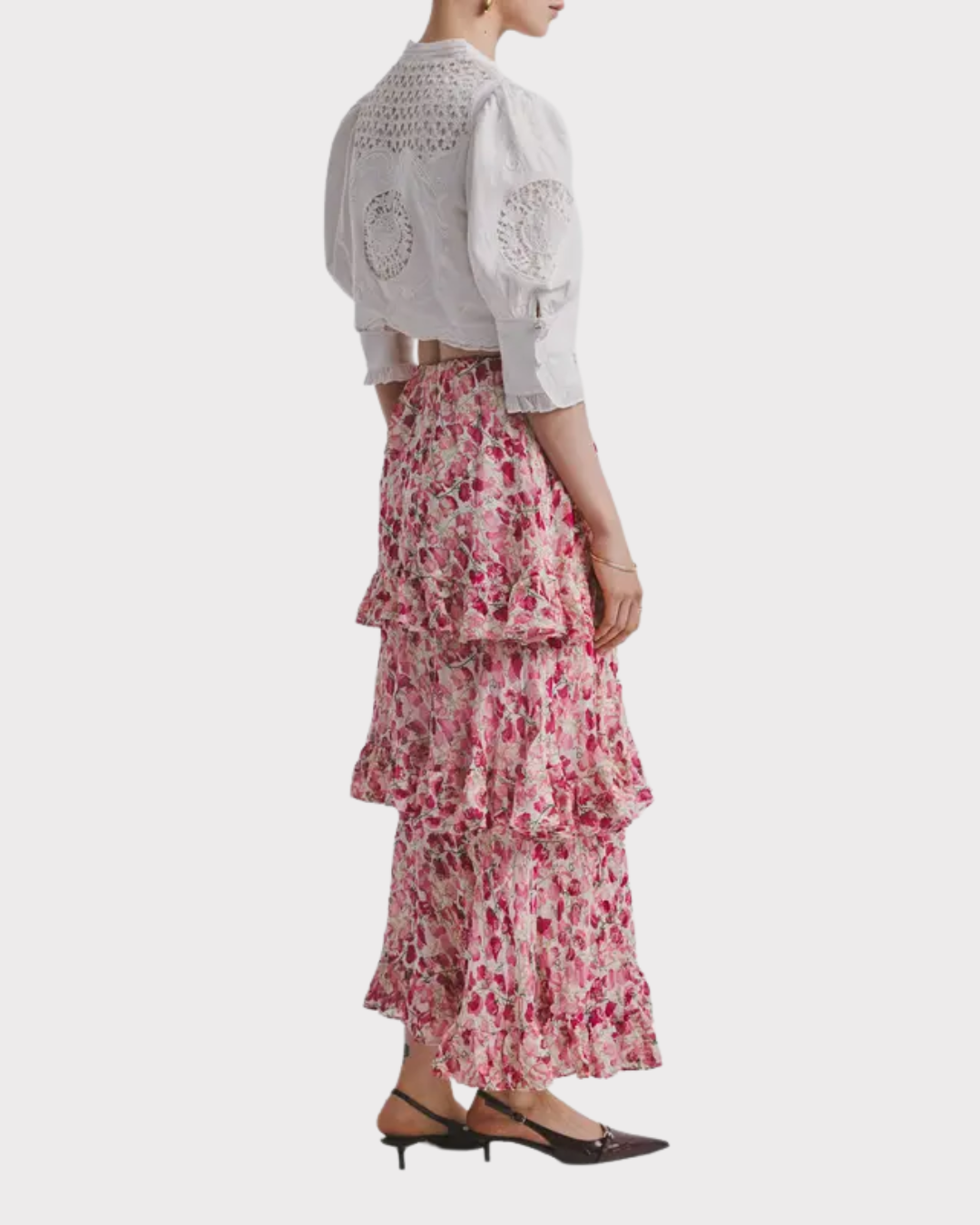 Georgette Ruffle Skirt-Skjørt-ByTimo-Aandahls