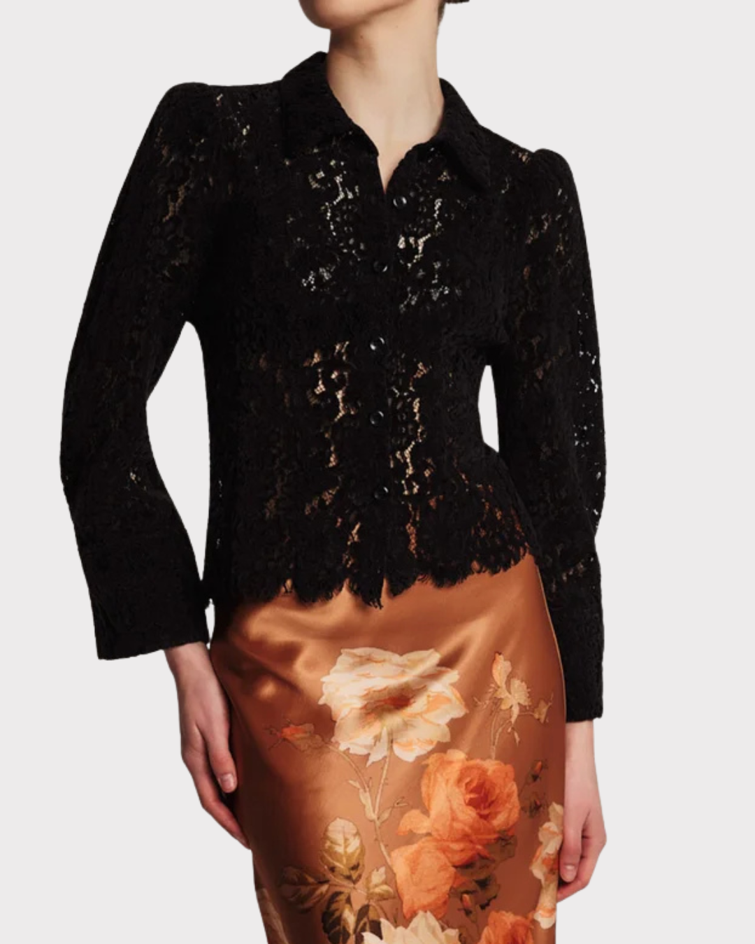 Lace Velvet Shirt