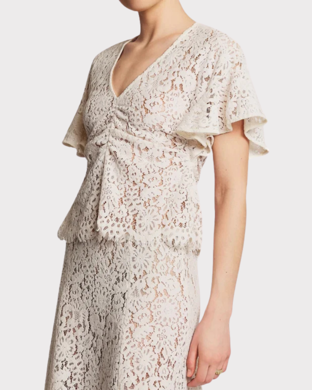 Lace Velvet Top