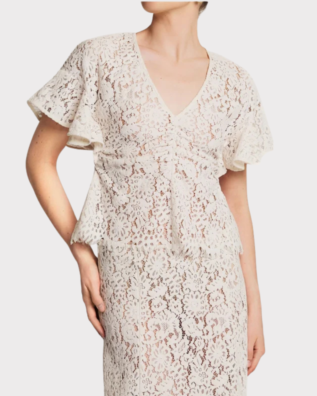 Lace Velvet Top
