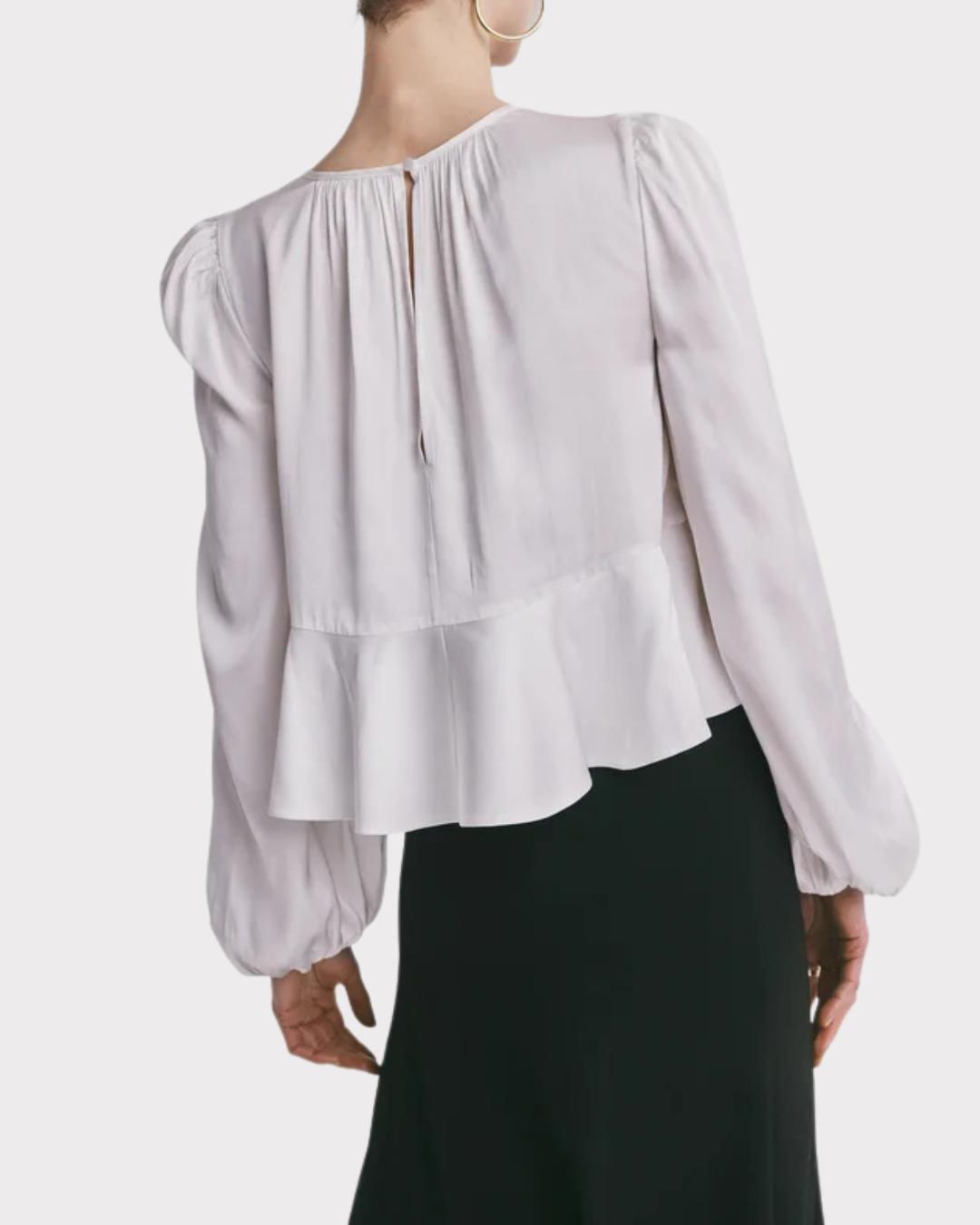 Satin Flounce Top-Topp-ByTimo-Aandahls