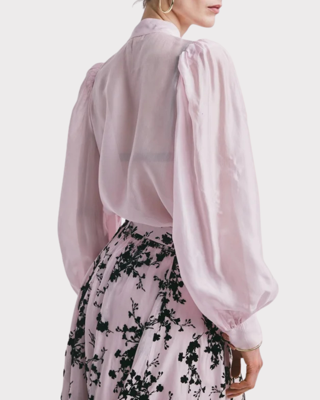 Striped Organza blouse-Overdel-ByTimo-Aandahls