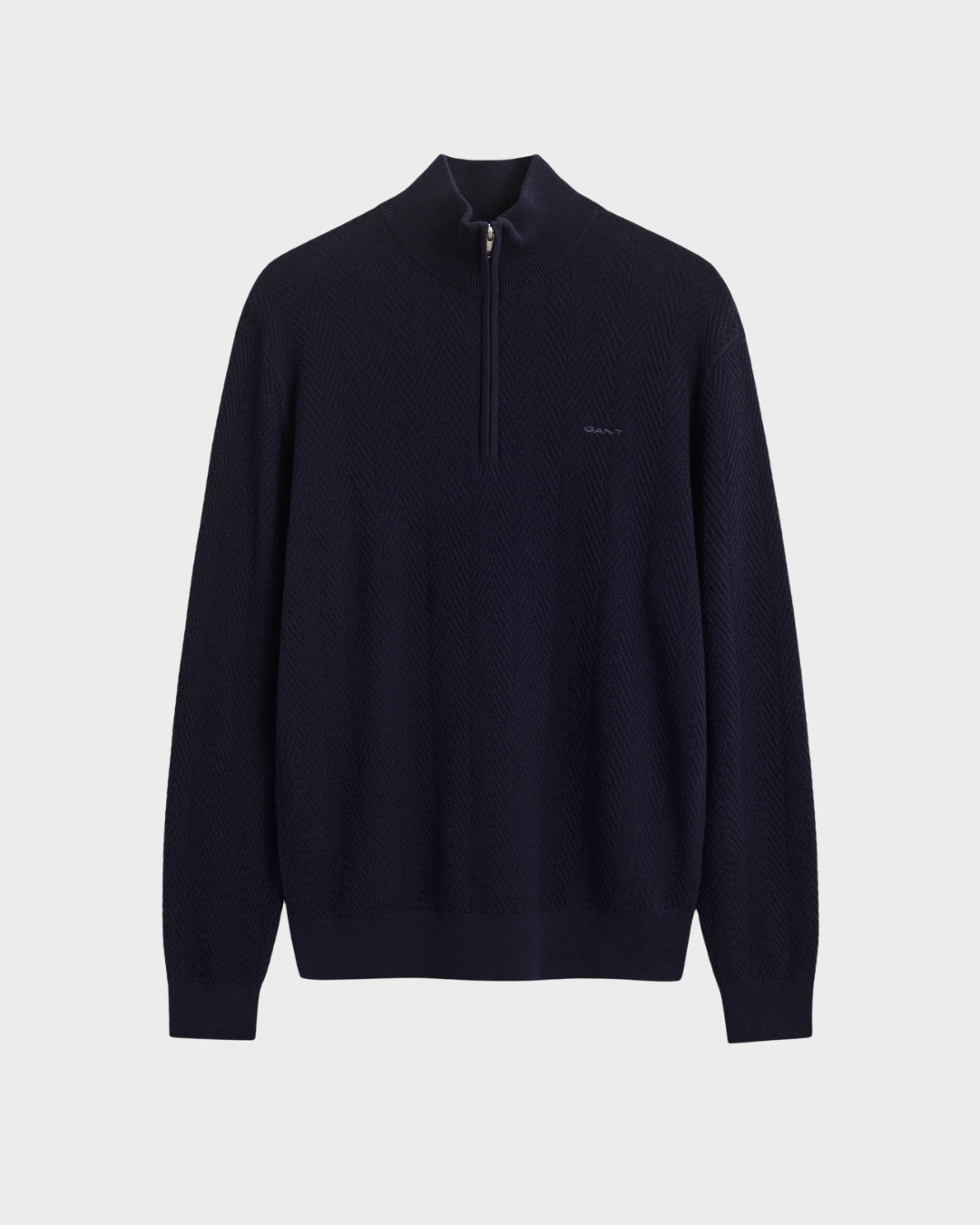 Herringbone Texture Half Zip