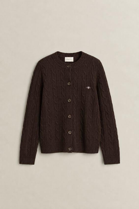 Lambswool Cable Knit Cardigan