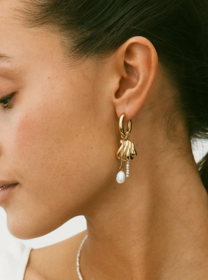 Beach Pearls Hoops-Smykke-Edblad-Aandahls