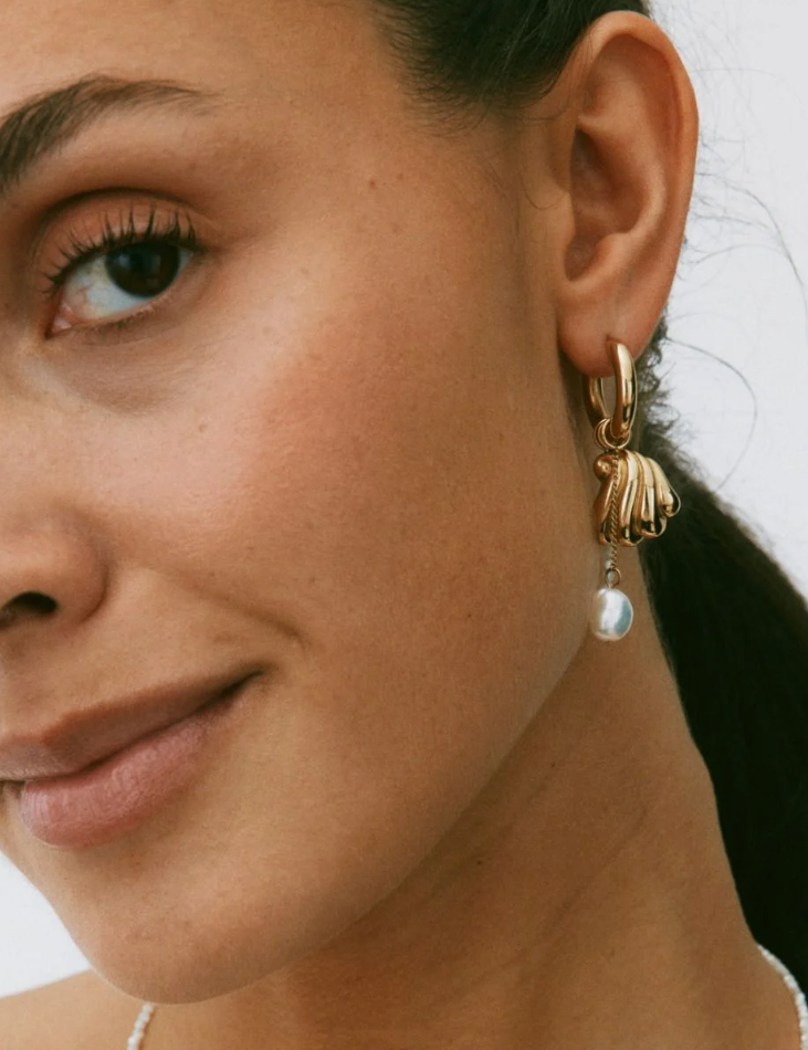 Beach Pearls Hoops-Smykke-Edblad-Aandahls