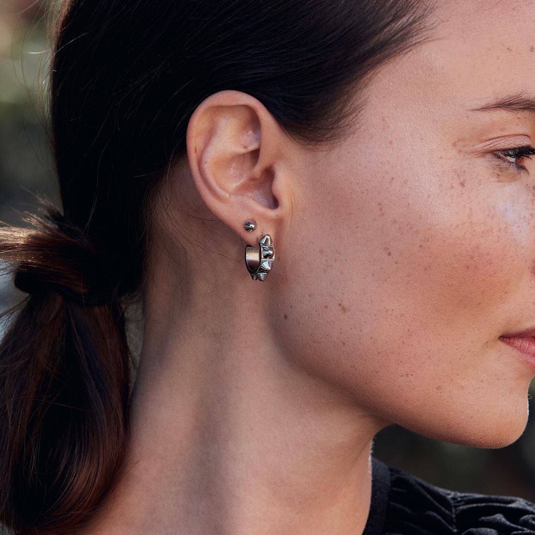Peak Creole earrings small