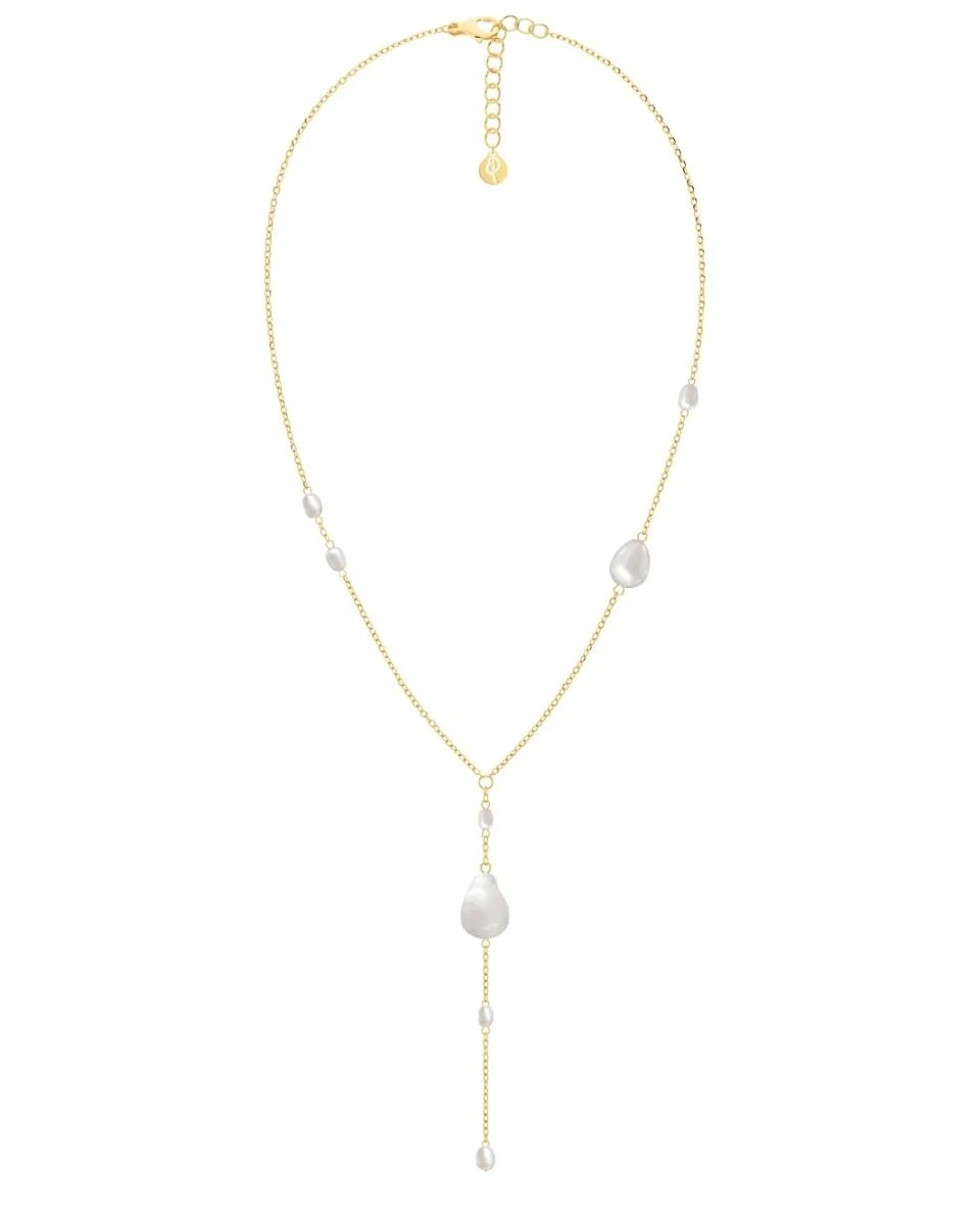 Ocean Y Necklace Gold-Smykke-Edblad-Aandahls