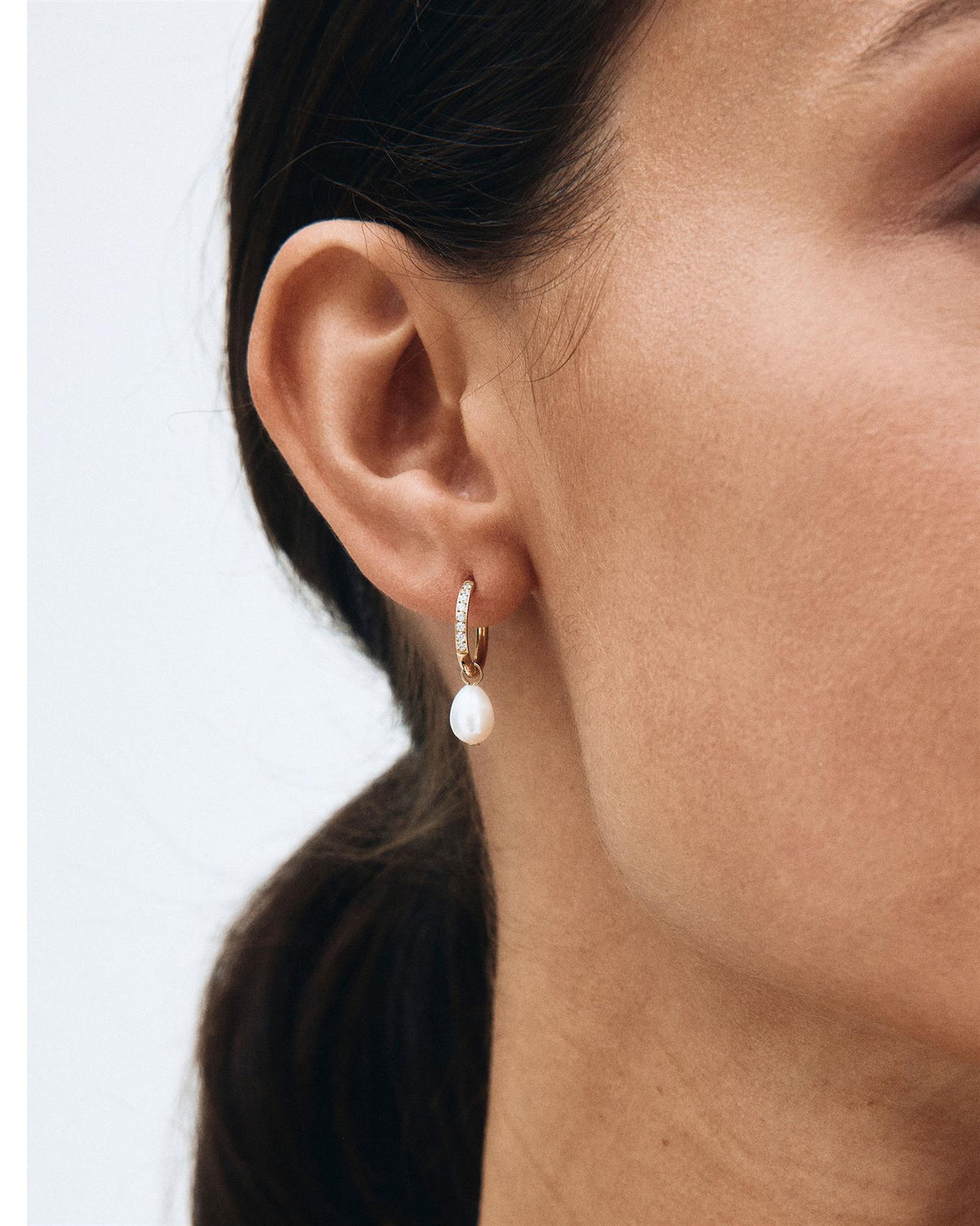 Perla Hoops Sparkle Gold