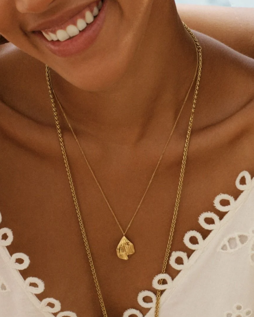 Petal Necklace S Gold