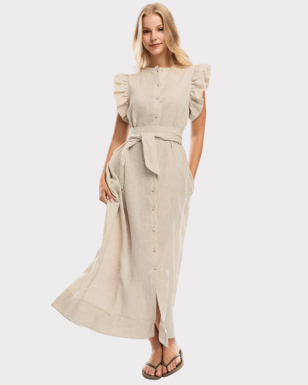 Pam Linen Dress-Kjole-Ella&il-Aandahls