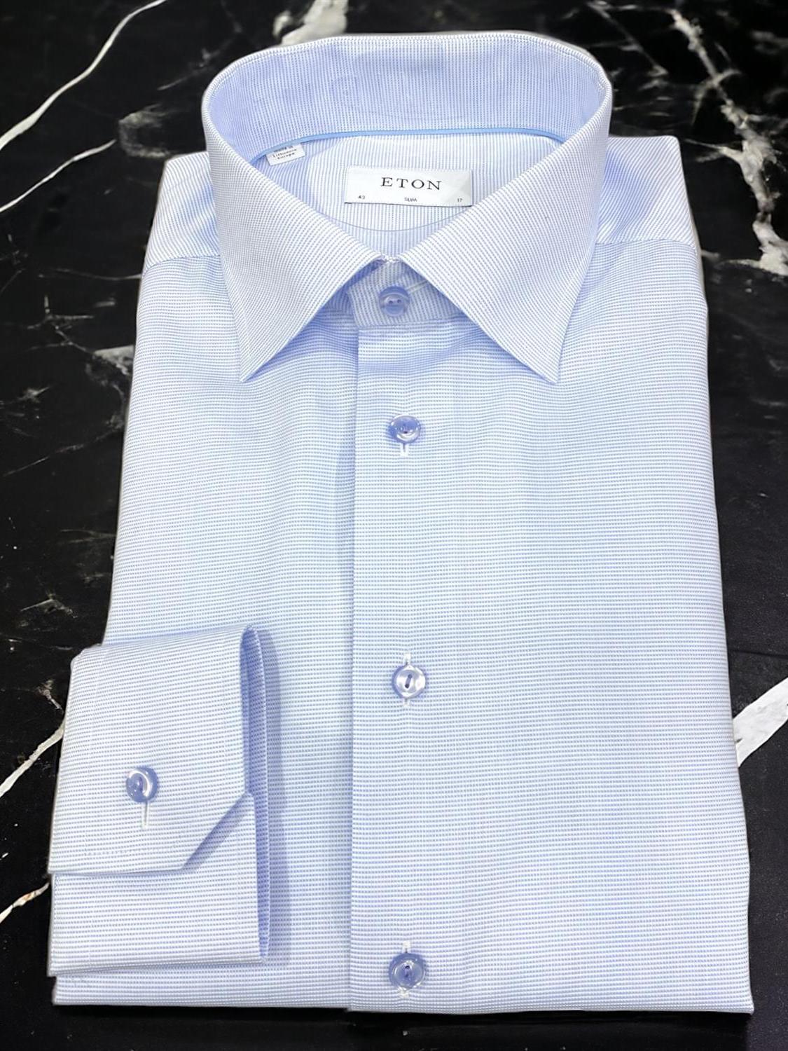 Semi Solid Twill Shirt Contemporary-Skjorte-Eton Shirt-Aandahls