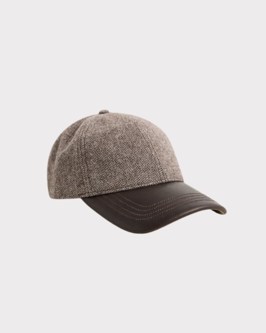 Leather Visor Wool Blend Cap