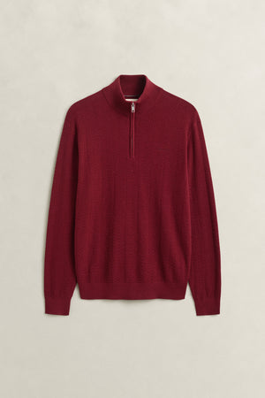 Herringbone Texture Half Zip