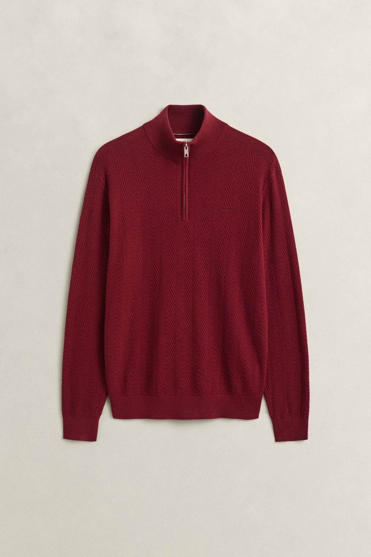 Herringbone Texture Half Zip