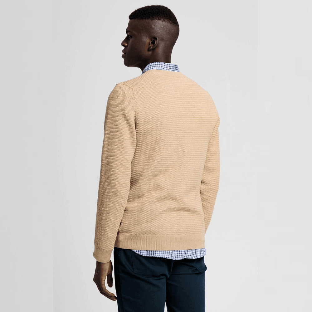 Basketweave c-neck-Genser-Gant-Aandahls
