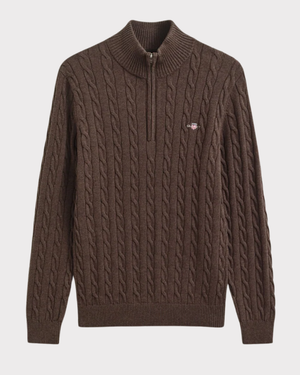 Cable Knit Half-Zip Sweater