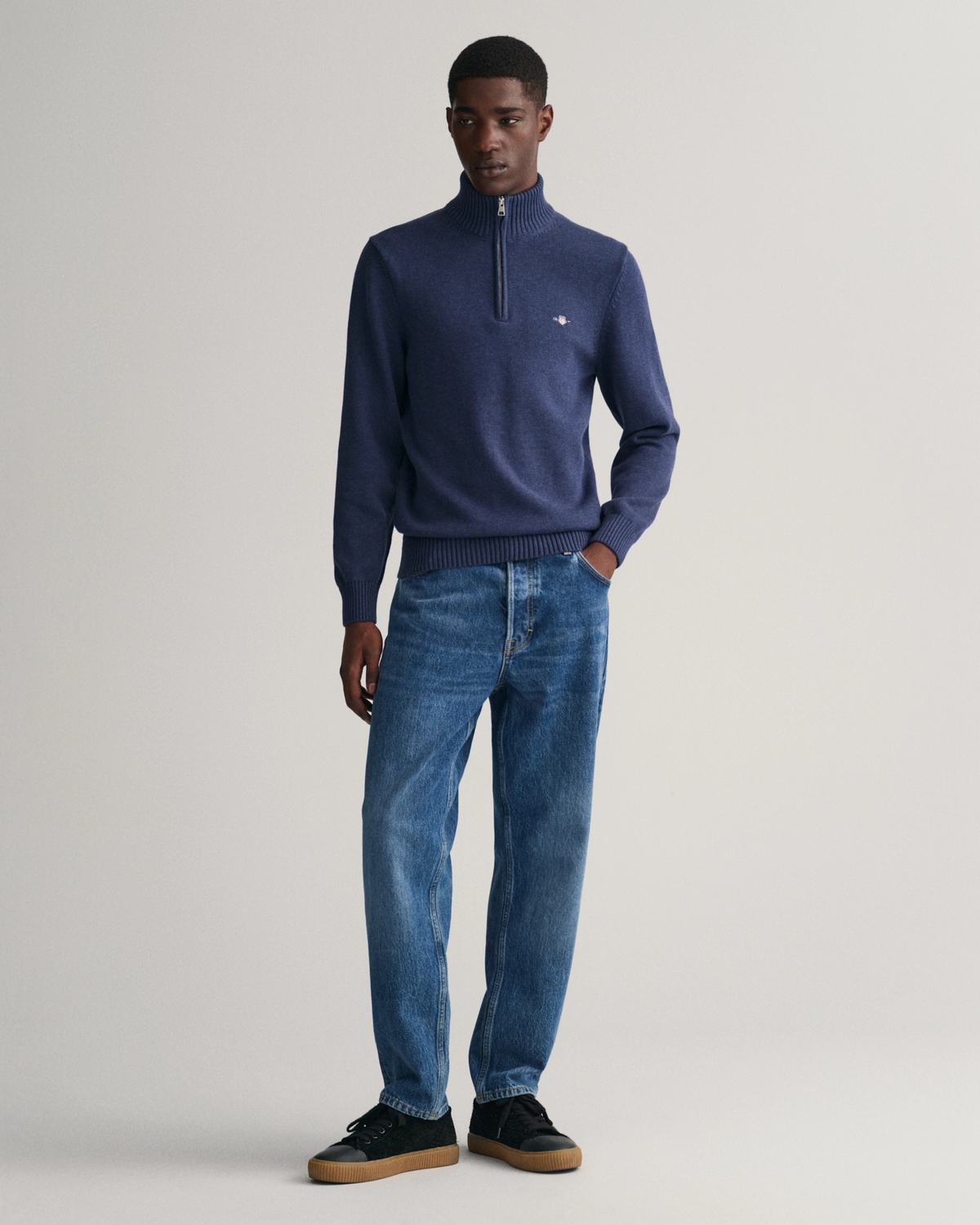 casual cotton halfzip-Genser-Gant-Aandahls