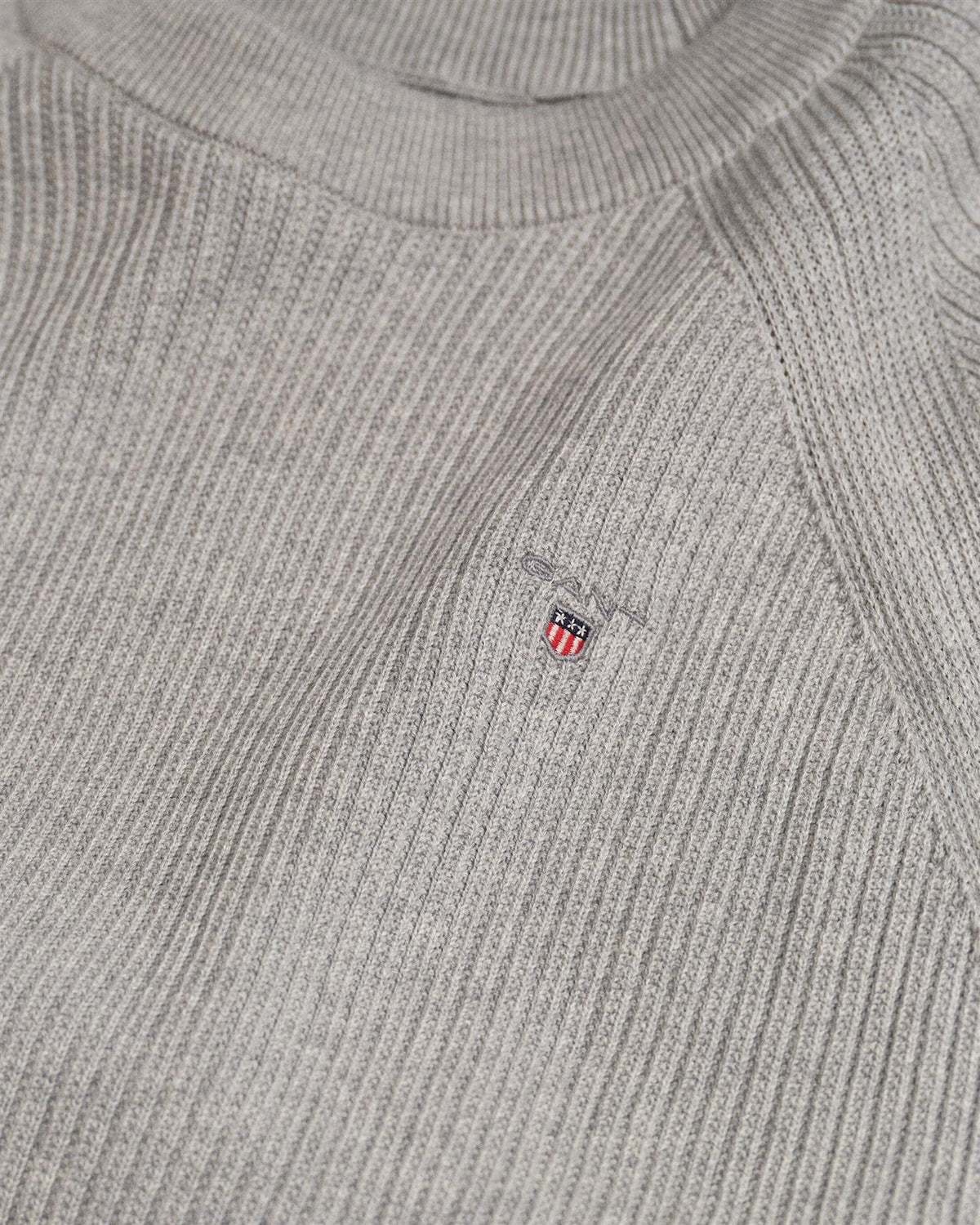 CASUAL COTTON RIBBED C-NECK-Strikk-Gant-Aandahls