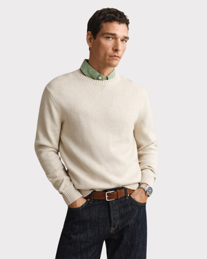 Cotton Blend Crew Neck