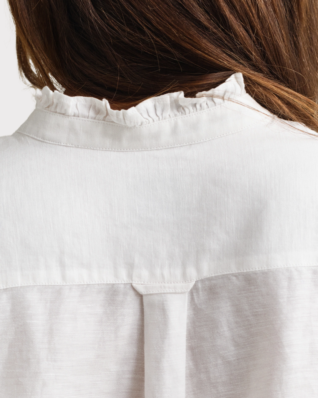 CTN Linen Frill collar blouse-Skjorte-Gant-Aandahls