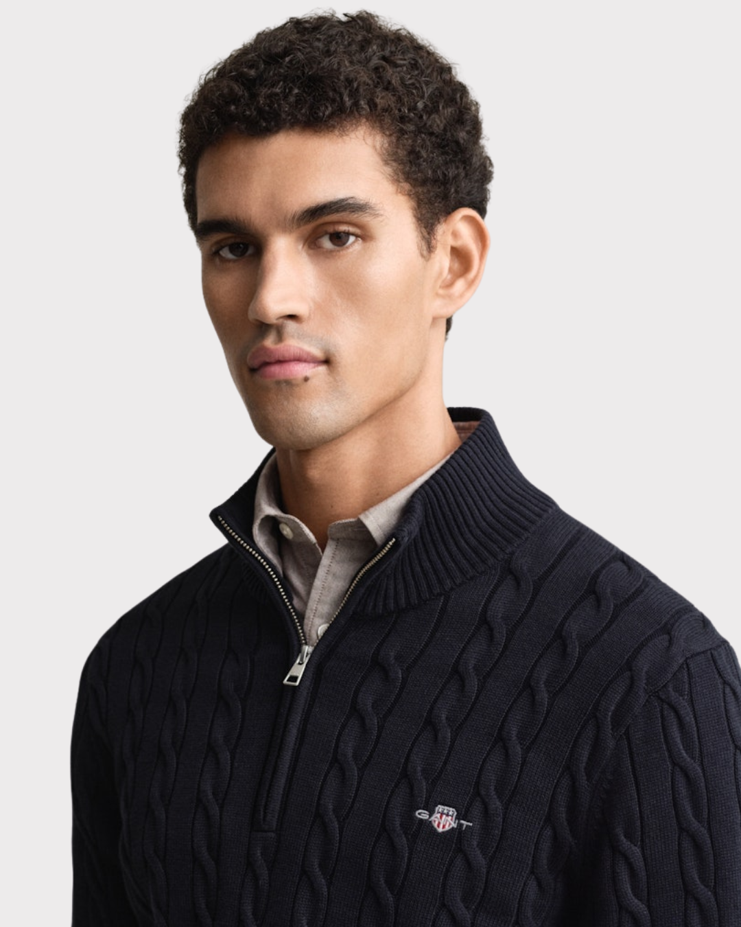 Cotton Cable Half Zip