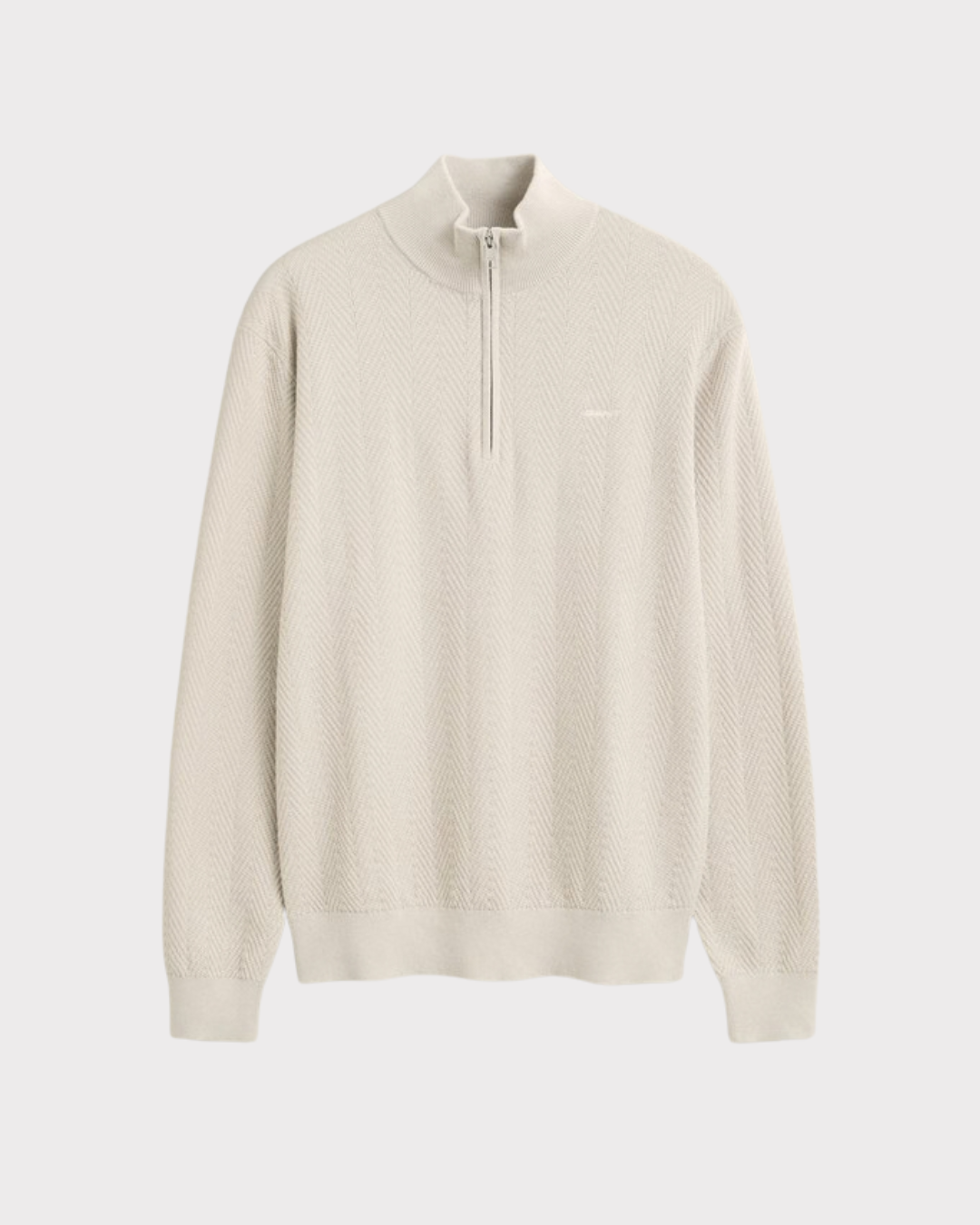 Herringbone Texture Half Zip