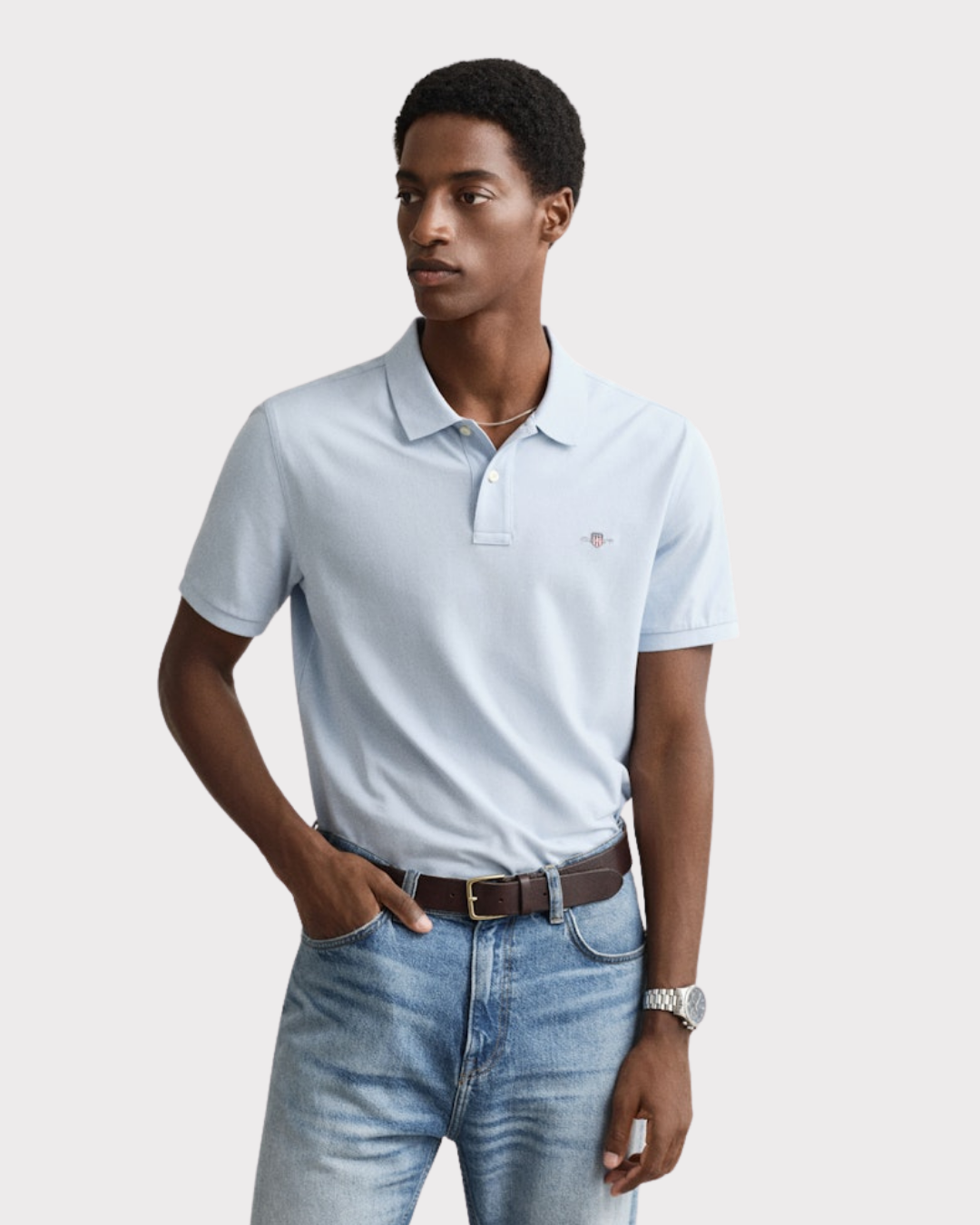 Klassisk Piquéskjorte I Regular Fit
