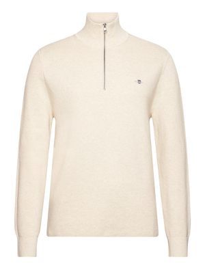 Milano Knit Cotton Half Zip-Genser-Gant-Aandahls
