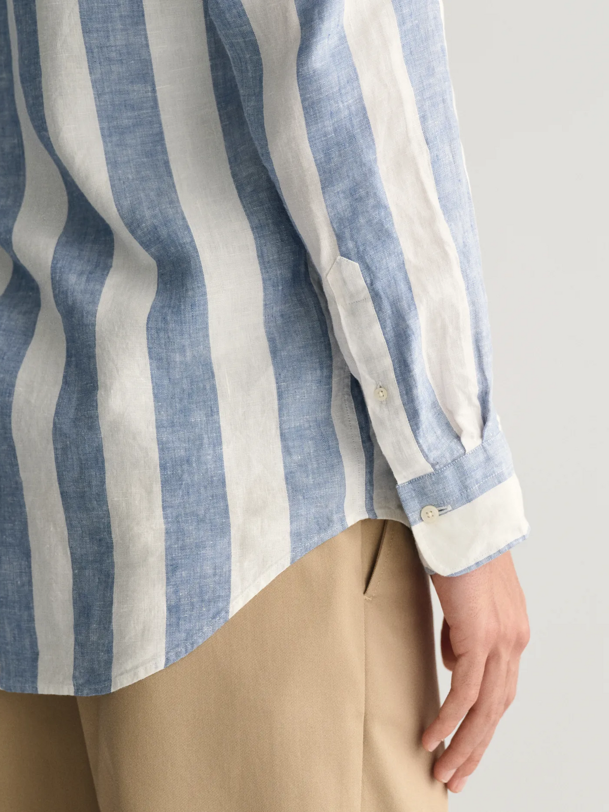 Reg Bold Stripe Linen Shirt-Skjorter-Gant-Aandahls