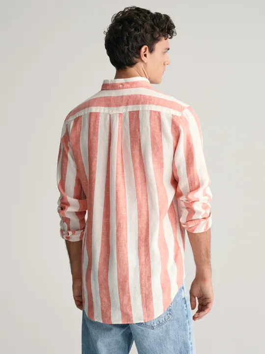 REG BOLD STRIPE LINEN SHIRT-Skjorter-Gant-Aandahls