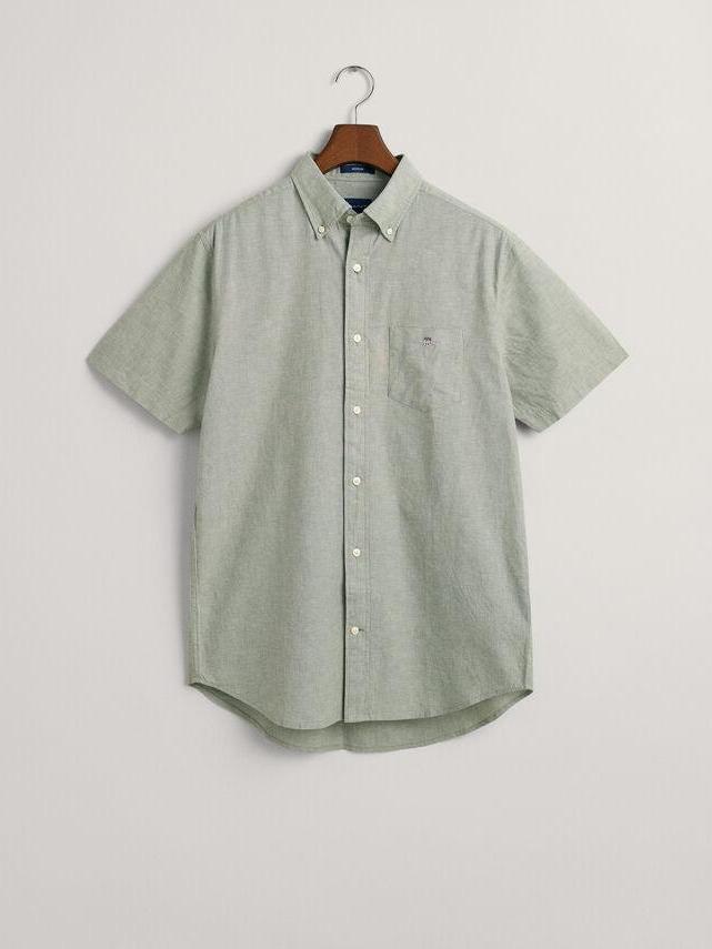 REG COTTON LINEN SS SHIRT-Skjorter-Gant-Aandahls