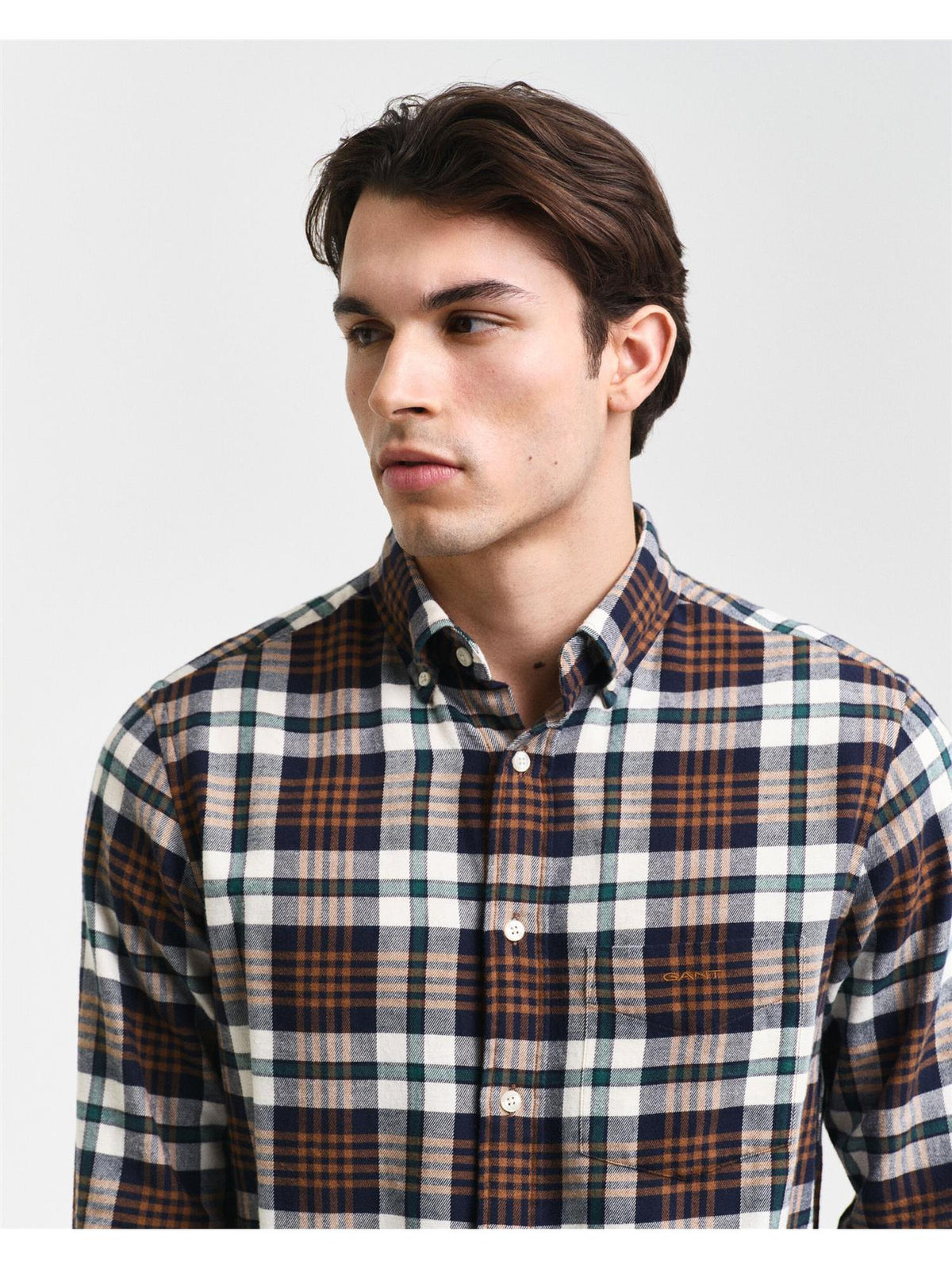 Reg Flanell Plaid Shirt-Skjorte-Gant-Aandahls