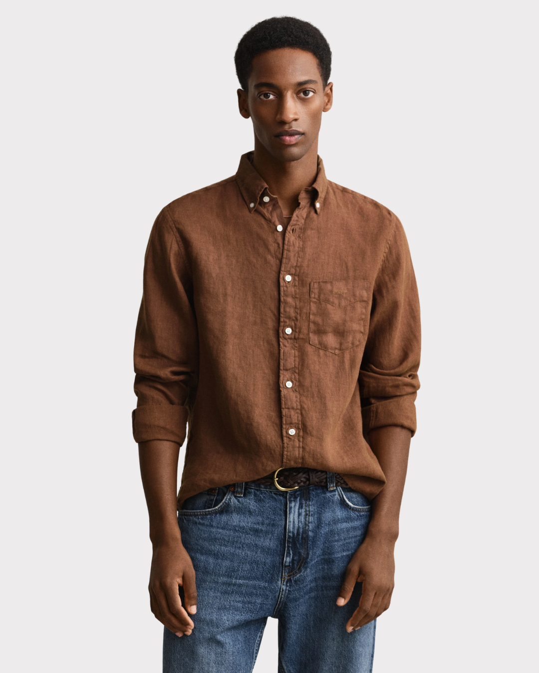 Reg Gmnt Dyed Linen Shirt-Skjorte-Gant-Aandahls