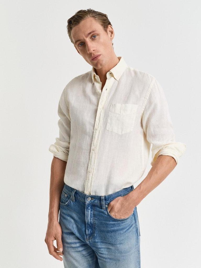reg gmnt dyed linen shirt-Skjorte-Gant-Aandahls