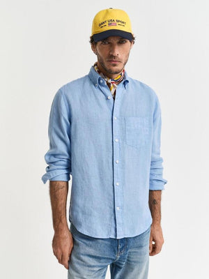 reg gmnt dyed linen shirt-Skjorte-Gant-Aandahls