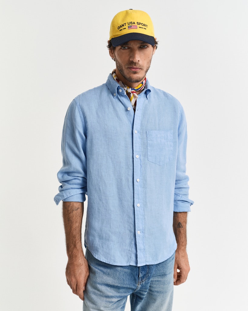 reg gmnt dyed linen shirt