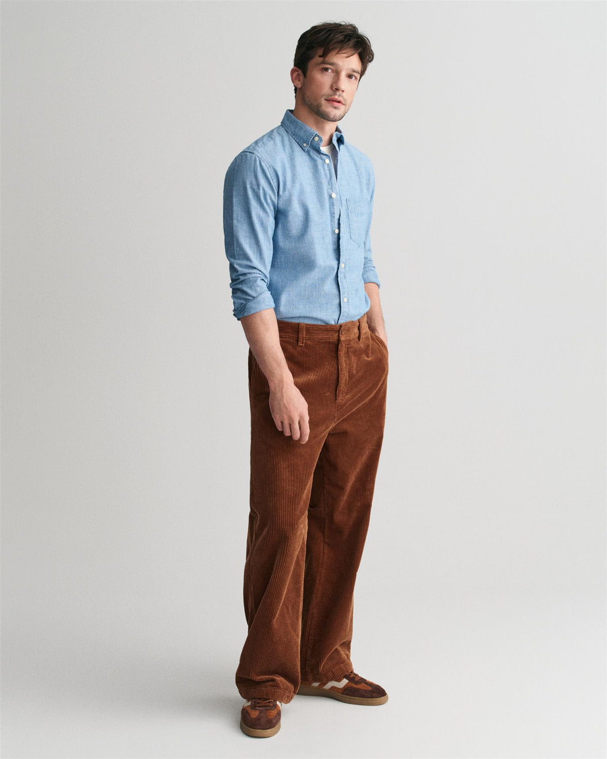 Reg Indigo Chambray Shirt-Skjorte-Gant-Aandahls