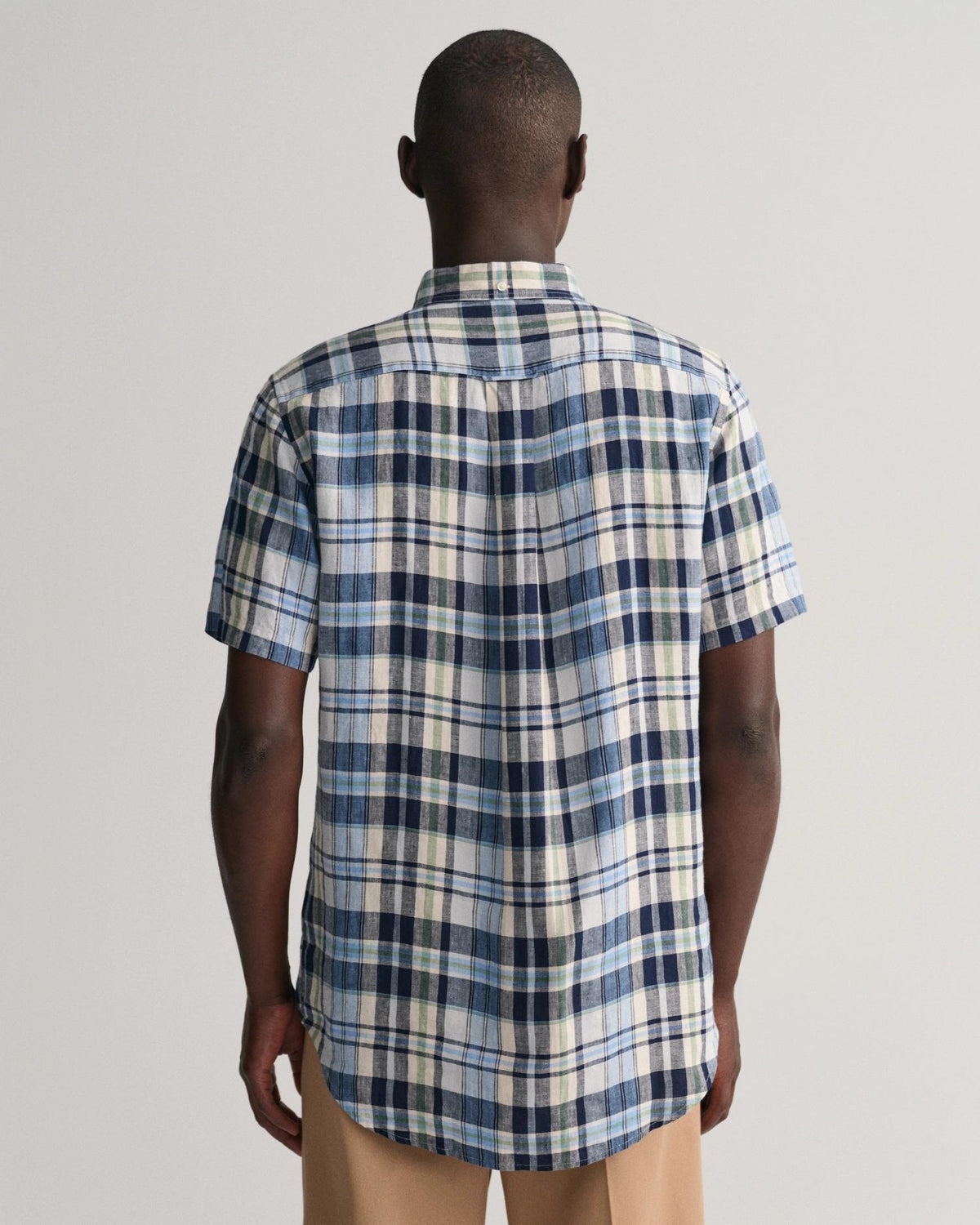 Reg linen madras shirt ss-Skjorter-Gant-Aandahls