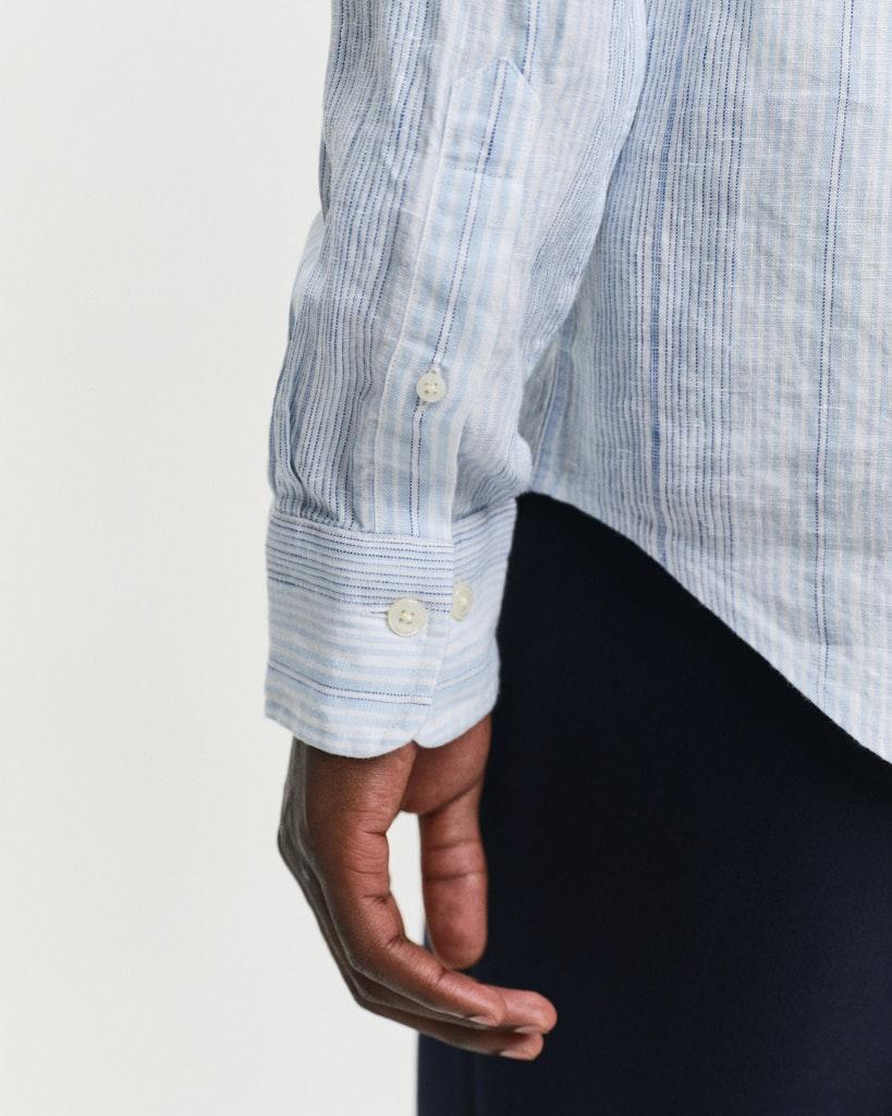 Reg Linen stripe shirt-Skjorte-Gant-Aandahls