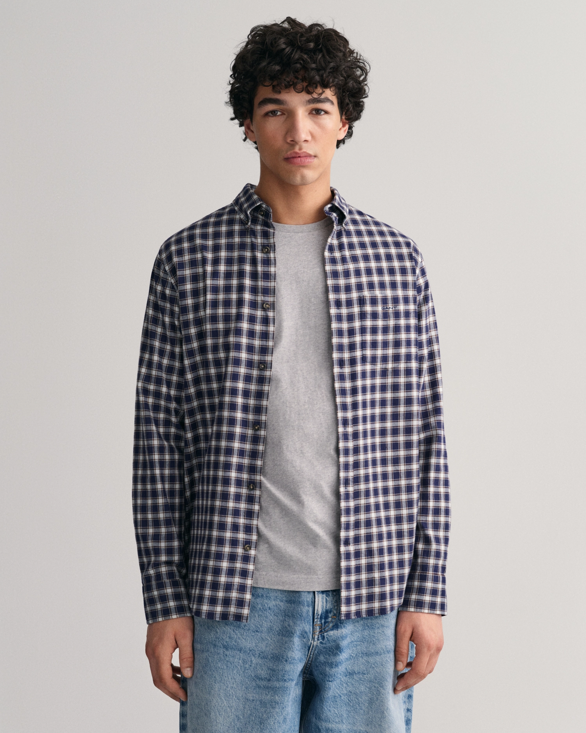 Reg Micro Tartan Flannel Shirt-Skjorter-Gant-Aandahls