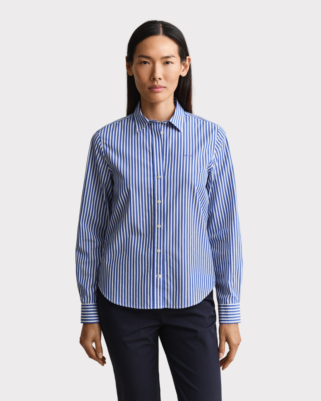 Reg Striped Linen Ls Shirt